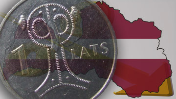 Латвия флаг монета девальвация