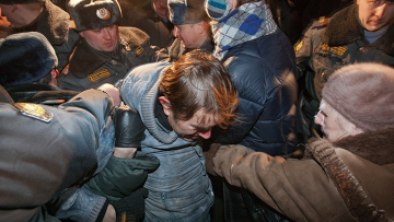 Акция в защиту 31 статьи Конституции на Триумфальной площади в Москве
