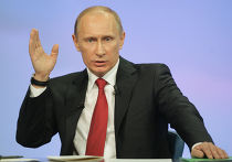 Прямая линия "Разговор с Владимиром Путиным. Продолжение" в 2010 году Владимир Путин отвечает на вопросы россиян в прямом эфире