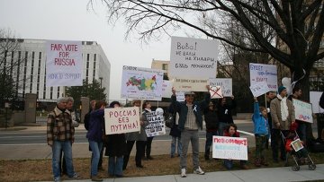Участники акции "За честные выборы" в Вашингтоне Участники акции "За честные выборы" в Вашингтоне