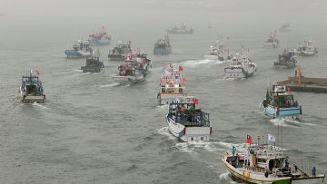 Несколько десятков судов вышли из Тайваня в сторону спорных с Японией островов