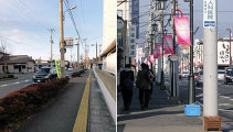 Фукусима, Минамисома, 2012 год (слева) / 2013 год (справа)