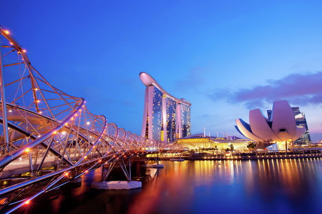 Мост Хеликс Бридж в Сингапуре
