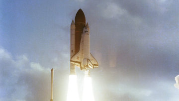 Запуск шаттла "Челленджер", 1983 год Запуск шаттла "Челленджер", 1983 год