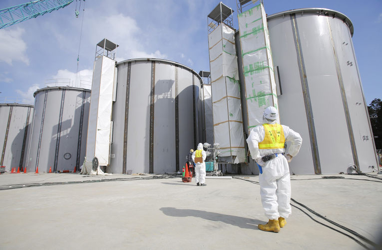 Третья годовщина аварии на АЭС Фукусима-1. Строительство хранилищ радиоактивной воды