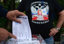 Голосование на референдуме жителей юго-востока Украины в Москве Голосование на референдуме жителей юго-востока Украины в Москве