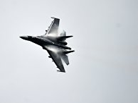Самолет Су-35 во время показательных выступлений на всероссийском этапе международного конкурса "Авиадартс-2015" в Воронеже. Самолет Су-35 во время показательных выступлений на всероссийском этапе международного конкурса "Авиадартс-2015" в Воронеже.