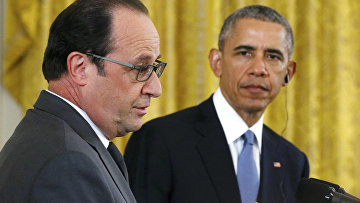 Совместная пресс-конференция Барак Обамы и Франсуа Олланда в Белом доме
