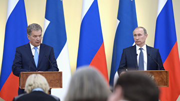Президент РФ Владимир Путин встретился с президентом Финляндии Саули Ниинистё