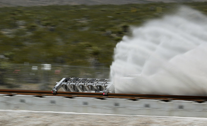Испытания вакуумного поезда Hyperloop в Лас-Вегасе