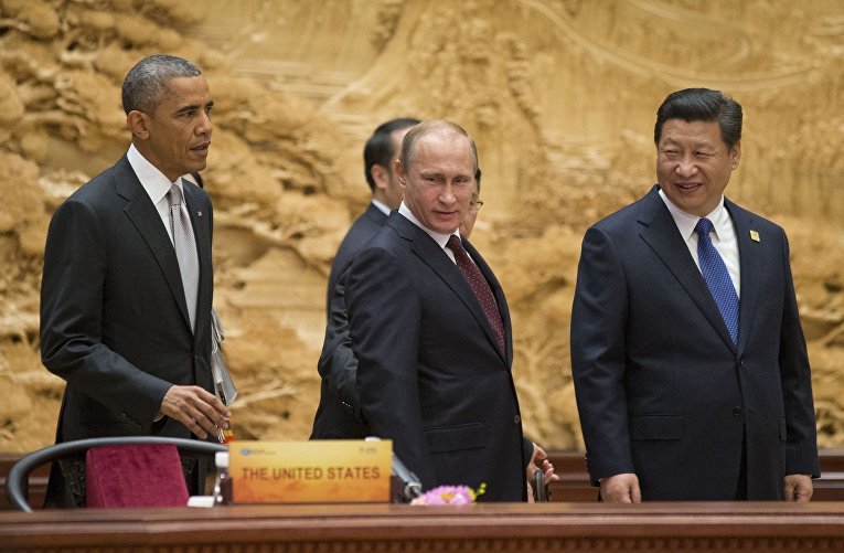 Барак Обама, Владимир Путин и Си Цзиньпин на саммите АТЭС в Пекине