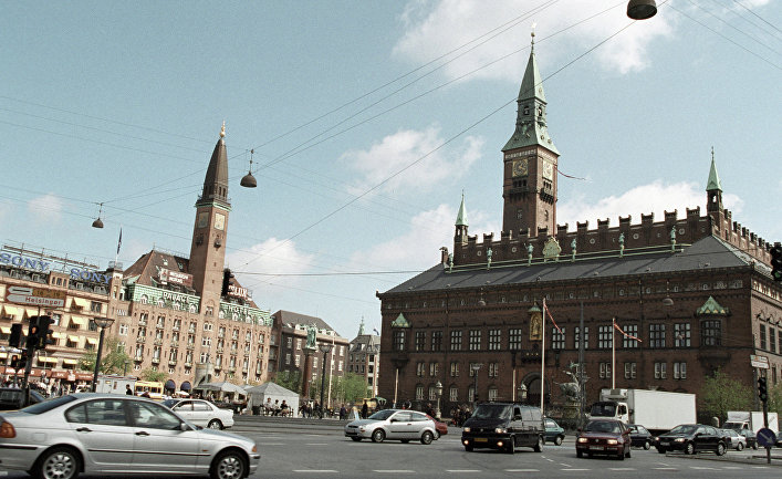 Площадь Ратуши, Копенгаген, Дания. Архивное фото
