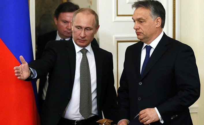 Владимир Путин и премьер-министр Венгрии Виктор Орбан