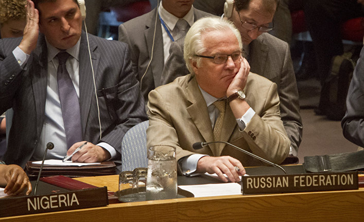 Виталий Чуркин на заседании Совета безопасности ООН