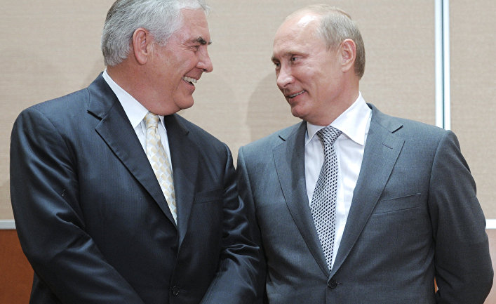 Встреча премьер-министра РФ Владимира Путина с руководством компании "ЭксонМобил"