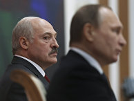 Президент Белоруссии Александр Лукашенко и президент России Владимир Путин Президент Белоруссии Александр Лукашенко и президент России Владимир Путин