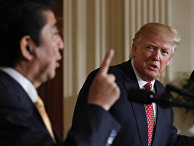 Президент США Дональд Трамп и премьер-министр Японии Синдзо Абэ Президент США Дональд Трамп и премьер-министр Японии Синдзо Абэ