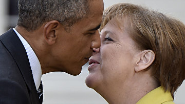 Канцлер Германии Ангела Меркель и президента США Барак Обама