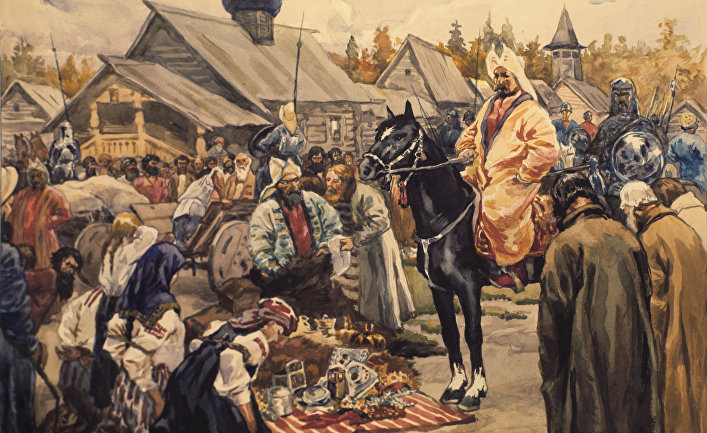 Репродукция картины художника С.В.Иванова «Баскаки»