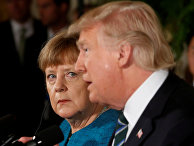 Президент США Дональд Трамп и канцлер Германии Ангела Меркель Президент США Дональд Трамп и канцлер Германии Ангела Меркель