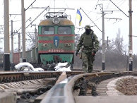 Захваченный радикалами поезд в Донецкой области