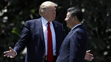 Президент США Дональд Трамп и председатель КНР Си Цзиньпин