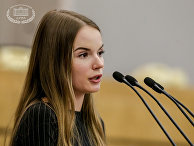 Видеоблогер Саша Спилберг во время выступления в Госдуме Видеоблогер Саша Спилберг во время выступления в Госдуме