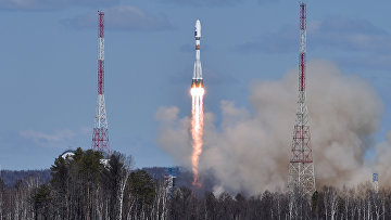 Пуск ракеты «Союз» со стартовой площадки космодрома «Восточный»