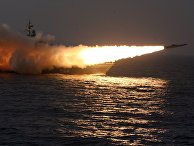 Пуск сверхзвуковой противокорабельной ракеты Пуск сверхзвуковой противокорабельной ракеты