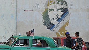 Граффити с изображением Че Гевары в Гаване