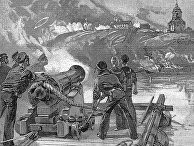 Бомбардировка Таганрога британской армией во время Крымской войны