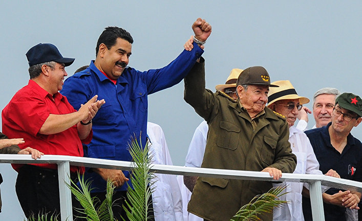 Президент Кубы Рауль Кастро и президент Венесуэлы Николас Мадуро