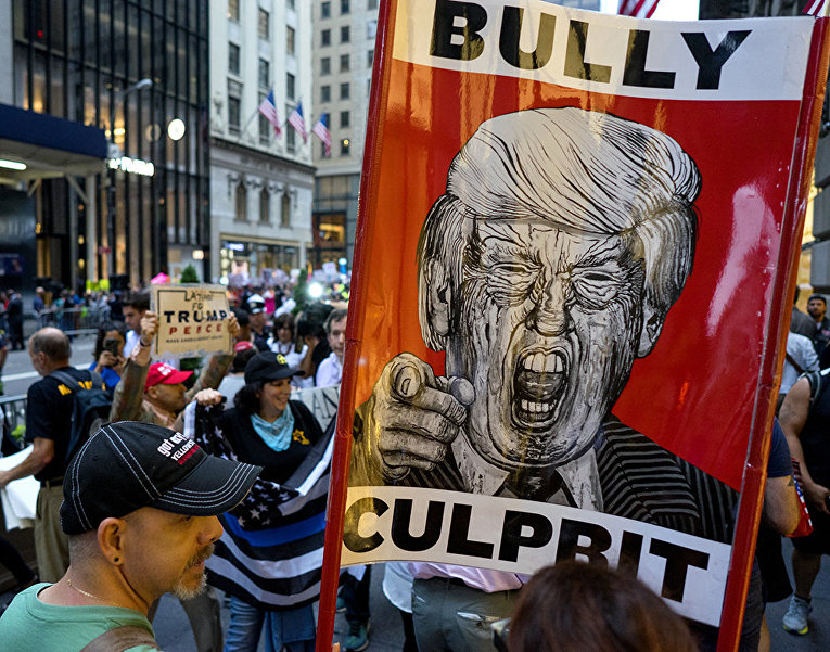 Акция протеста в Нью-Йорке