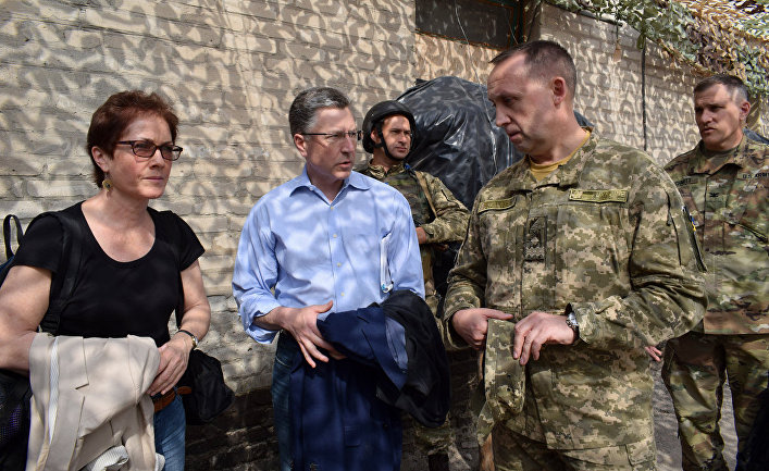 Спецпредставитель США по Украине Курт Волкер на Донбассе