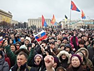 Митинг сторонников федерализации Украины в Харькове Митинг сторонников федерализации Украины в Харькове
