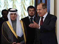 Министр иностранных дел РФ Сергей Лавров и министр иностранных дел Саудовской Аравии Адель аль-Джубейр во время встречи в Москве. 26 апреля 2017 Министр иностранных дел РФ Сергей Лавров и министр иностранных дел Саудовской Аравии Адель аль-Джубейр во время встречи в Москве. 26 апреля 2017