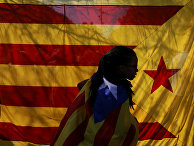 Акция протеста в поддержку референдума о независимости Каталонии