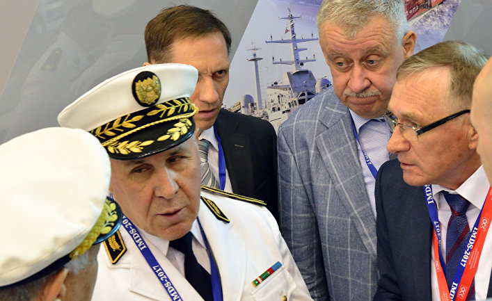 Делегация Алжира на международном военно-морском салоне в Санкт-Петербурге 2017