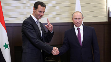 Владимир Путин и президент Сирии Башар Асад во время встречи. 21 ноября 2017
