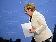 Канцлер Германии Ангела Меркель после заседания Совета Европы в Брюсселе Канцлер Германии Ангела Меркель после заседания Совета Европы в Брюсселе
