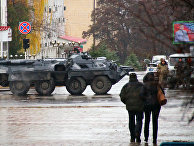 Военнослужащие Луганской народной республики в Луганске