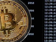 Сувенирная монета криптовалюты биткойн в MaRSe Bitcoin Center в Москве Сувенирная монета криптовалюты биткойн в MaRSe Bitcoin Center в Москве