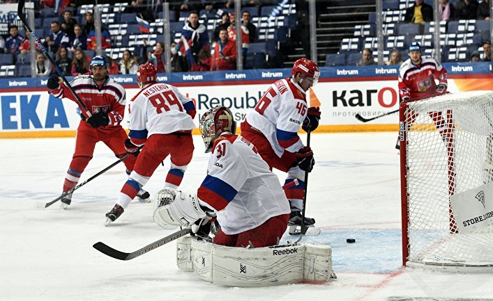 Игра сборной России по хоккею