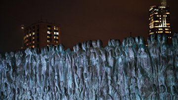 Мемориал "Стена скорби" в Москве, посвященный жертвам политических репрессий