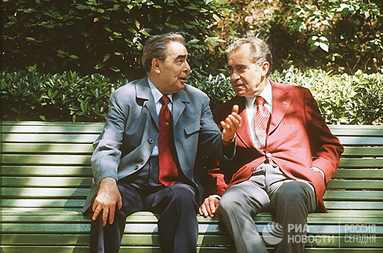 Л.И.Брежнев и Р.Никсон в Крыму