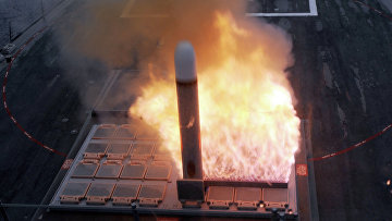 Запуск ракеты "Томагавк" из установки Mark 41