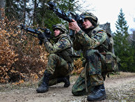 Немецкие солдаты на военных учениях "Allied Spirit VI", Германия Немецкие солдаты на военных учениях "Allied Spirit VI", Германия