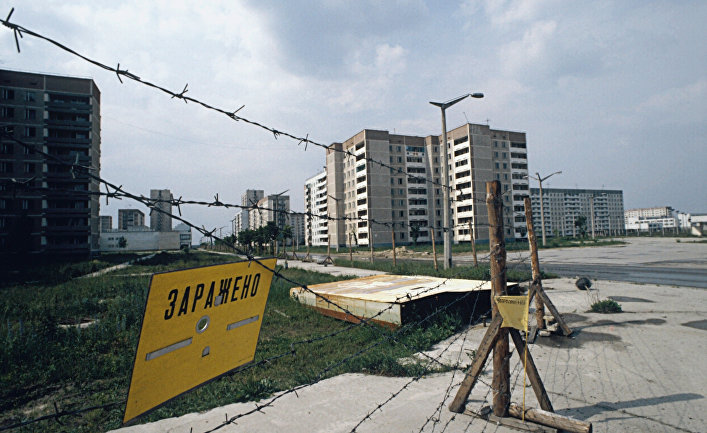 В городе Припять после аварии на Чернобыльской АЭС