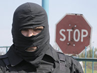 Про-украинский солдат в зоне конфликта на востоке Украины Про-украинский солдат в зоне конфликта на востоке Украины