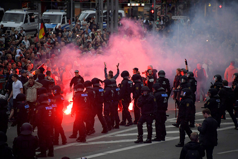 Акция протеста в немецком Хемнице
